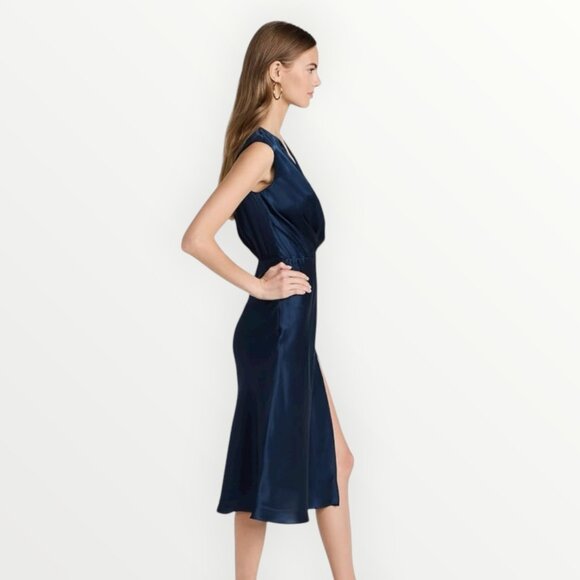 Amanda Uprichard Matthews Silk Midi Dress - Picture 2 of 8